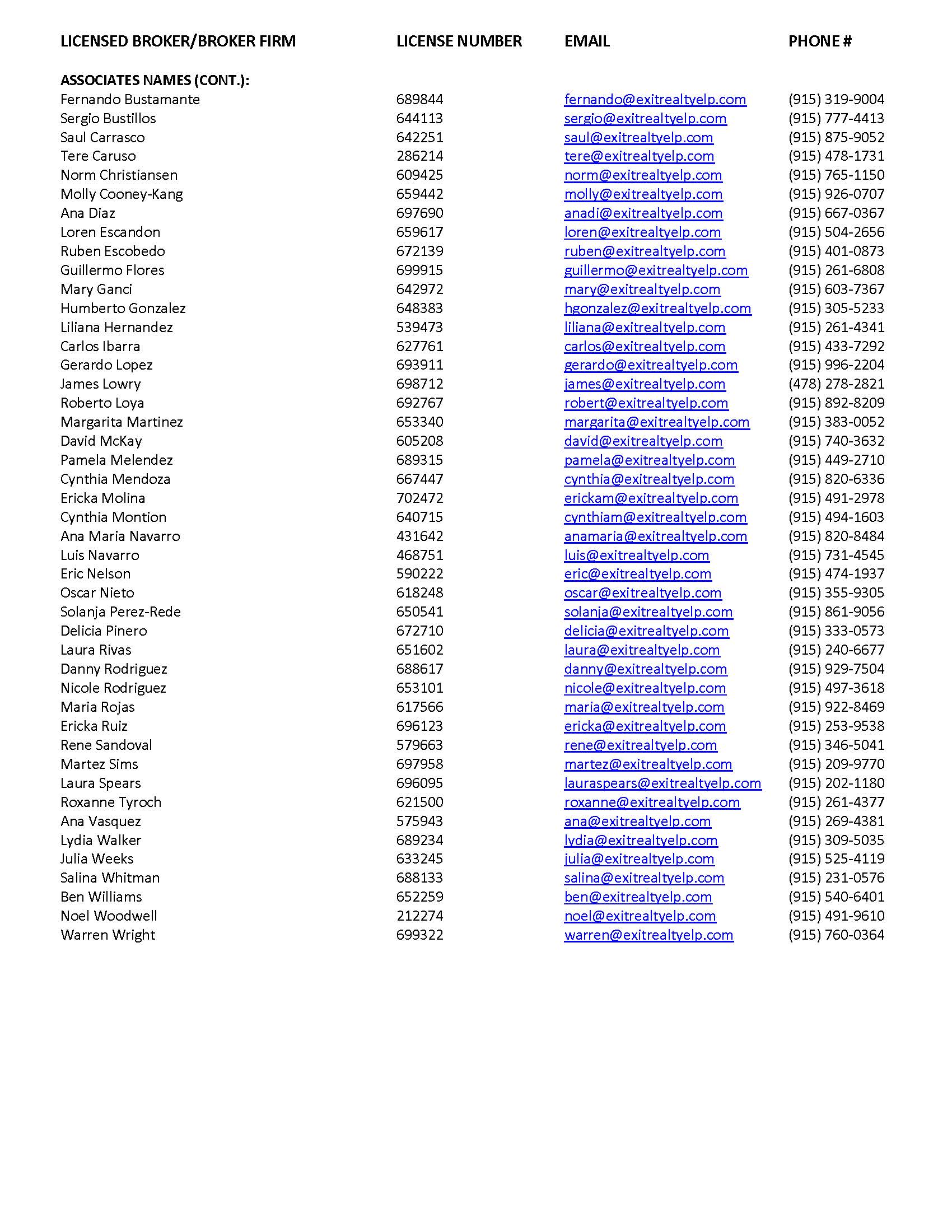 Texas Real Estate Commission Information About Brokerage Services