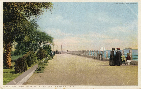 Fort Sumter from the Battery, Charleston, SC, circa 1898-1931, Detroit Publishing, New York Public Library.